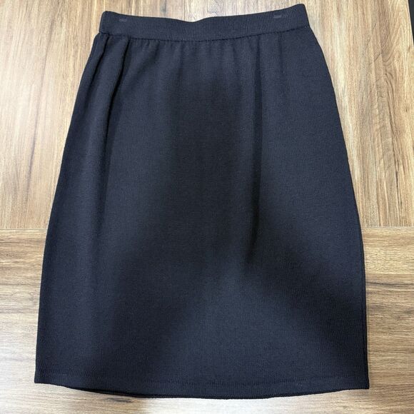 St. John Dresses & Skirts - St. John Basics Santana Knit Pencil Skirt Women 12 Black Classic Workwear Office
